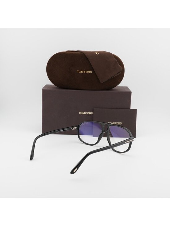 Tom Ford FT6082-B 001 Eyeglasses Black 57mm Aviator Frame main image 6